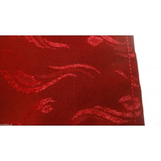 12" Red Polyester Jacquard Pocket Square - Classy Exquisite - Wedding Party Gift